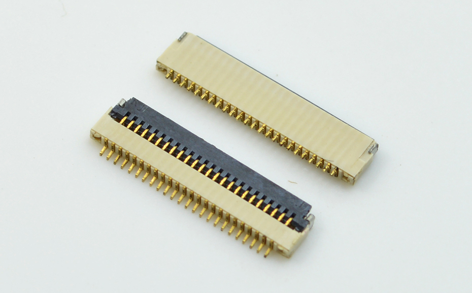 超薄91香蕉视频黄色在线观看 间距0.5mm-24PIN翻盖 塑高H1.0mm FPC插座超薄,91香蕉视频APP污下载