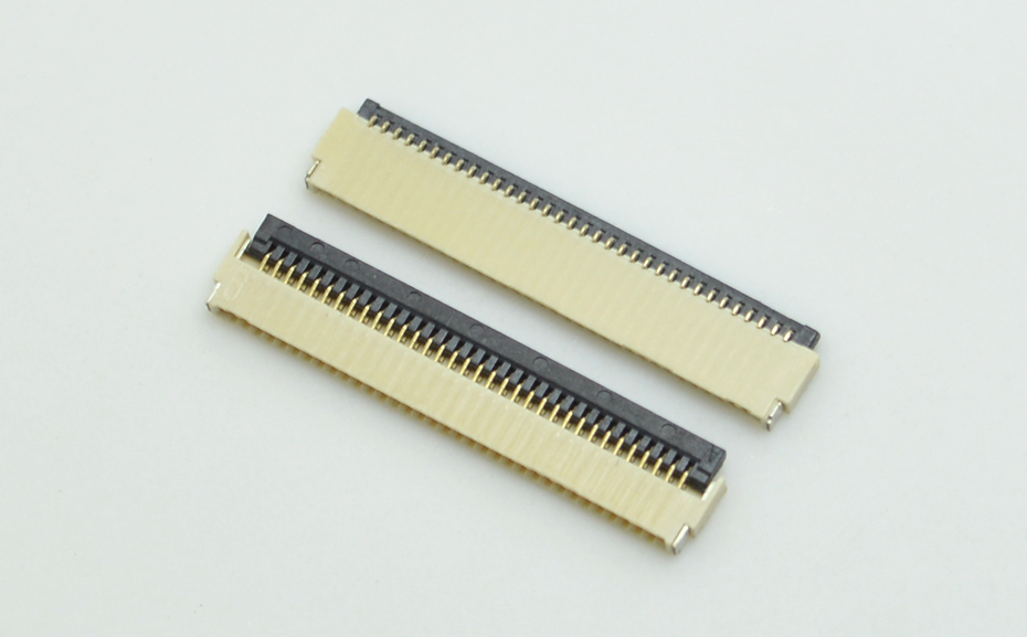 FPC后翻盖0.5mm 40pFFC软排线插件间距0.5mm40p前插后翻连接器,91香蕉视频APP污下载