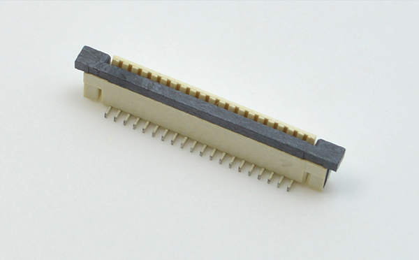 接插件FFC/91香蕉视频黄色在线观看 1.0MM 28P 一字脚 立贴带锁 扁平电缆连接器
