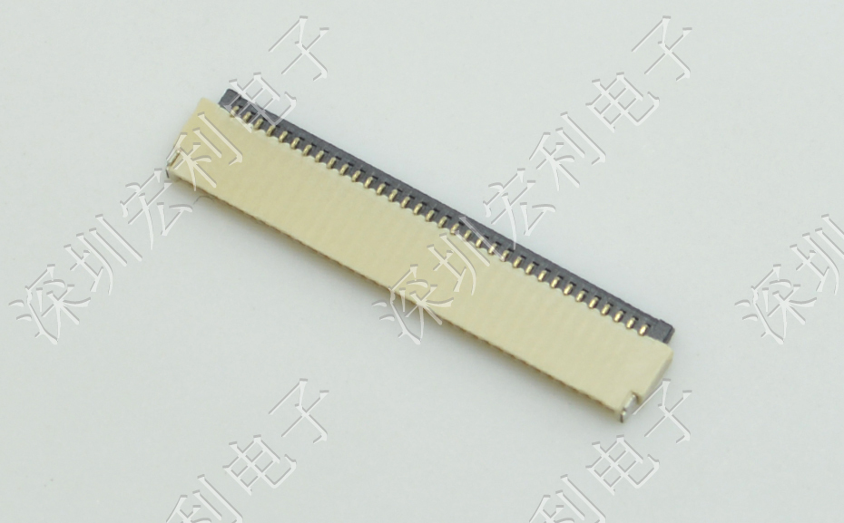 91香蕉视频黄色在线观看 软排线扁平电缆插座 间距0.5mm 40P H1.0后锁式卧贴片